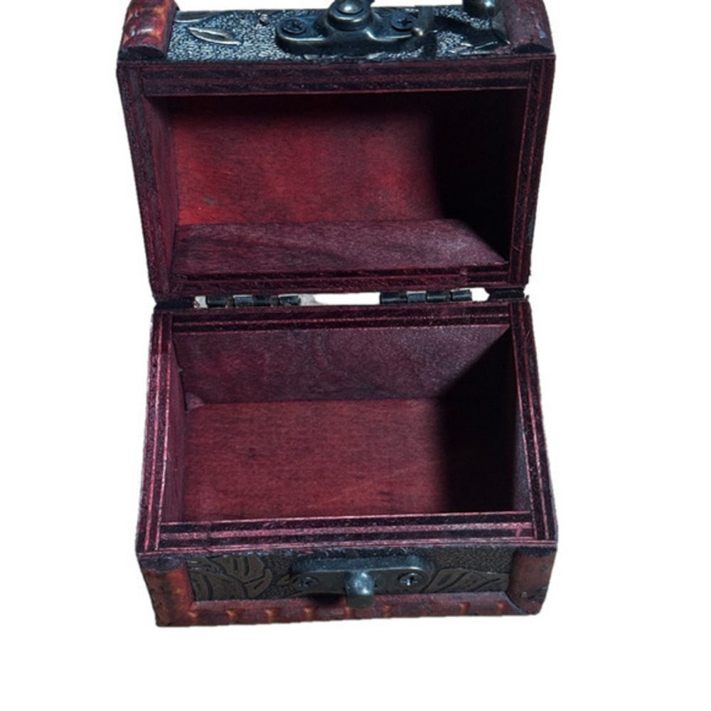 🔥🔥Decorative Floral Jewelry Box - Red and Bronze